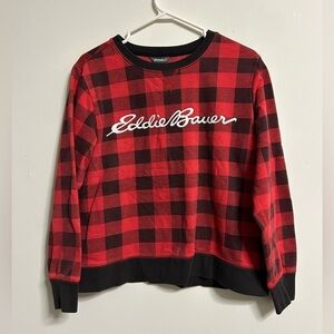 Eddie Bauer  Plaid Crewneck